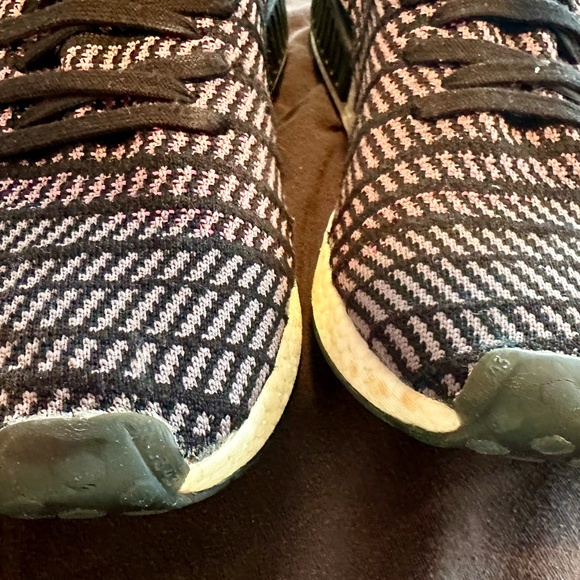 Adidas NMD R1 STLT Primeknit  'Core Black/Grey Four/Solar Pink' men's size 13 - Picture 5 of 7